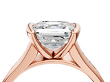 Rose gold Asscher Solitaire Bezel-Set Diamond Ring with Channel-Set Band_22