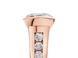 Rose gold Asscher Solitaire Bezel-Set Diamond Ring with Channel-Set Band_23