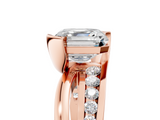 Rose gold Asscher Solitaire Channel-Set Split Shank Ring with Tension Prong Setting_17