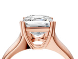 Rose gold Asscher Solitaire Diamond Ring with Six-Prong Cathedral Setting_36