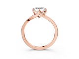 Rose gold Asscher Solitaire Diamond Ring with Six-Prong Setting and Tapered Band_27