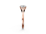 Rose gold Asscher Solitaire Engagement Ring with Four-Prong Setting and Classic Band 2