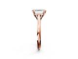 Rose gold Asscher Solitaire Engagement Ring with Six-Prong Setting and Classic Band 3