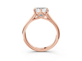 Rose gold Asscher Solitaire Engagement Ring with Six-Prong Setting and Classic Band 4