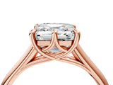 Rose gold Asscher Solitaire Engagement Ring with Six-Prong Setting and Classic Band 5