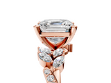 Rose gold Asscher Solitaire Marquise Twist Band with Six-Prong Setting_12