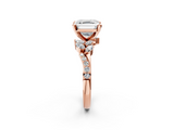Rose gold Asscher Solitaire Marquise Twist Band with Six-Prong Setting_9