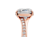 Rose gold Asscher Solitaire Pavé Band with Four-Prong Setting_28