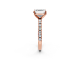 Rose gold Asscher Solitaire Pavé Band with Four-Prong Setting_33