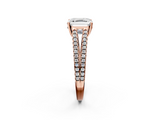 Rose gold Asscher Solitaire Split Shank Pavé Diamond Engagement Ring_44