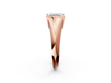 Rose gold Asscher Solitaire Tension Set Diamond Ring_39