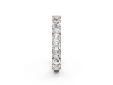 Rose gold Asscher cut diamond Eternity Band with Shared Prong Setting_19