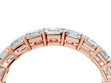 Rose gold Asscher cut diamond Eternity Band with Shared Prong Setting_21