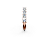 Rose gold Asscher cut diamond Half Eternity Band with Shared Prong Setting_19