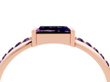 Rose gold Baguette Amethyst Pavé Band with Bar Setting_10
