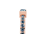 Rose gold Baguette Aquamarine Pavé Band with Bar Setting_11