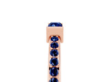 Rose gold Baguette Blue Sapphire Pavé Band with Bar Setting_11