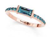 Rose gold Baguette Blue Topaz Pavé Band with Bar Setting_7