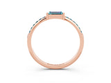 Rose gold Baguette Blue Topaz Pavé Band with Bar Setting_9