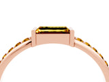 Rose gold Baguette Citrine Pavé Band with Bar Setting_10