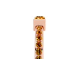 Rose gold Baguette Citrine Pavé Band with Bar Setting_11