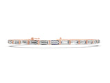 Rose gold Baguette Cut Diamond Bar Set Tennis Bracelet_8