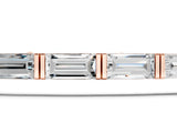 Rose gold Baguette Cut Diamond Bar Set Tennis Bracelet_9
