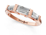 Rose gold Baguette Diamond Channel Set White Gold Band_17