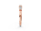 Rose gold Baguette Diamond Channel Set White Gold Band_18