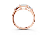 Rose gold Baguette Diamond Channel Set White Gold Band_19