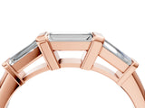 Rose gold Baguette Diamond Channel Set White Gold Band_20