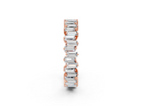 Rose gold Baguette Diamond Full Eternity Ring with Prong Setting_19