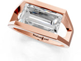 Rose gold Baguette Diamond Geometric Solitaire Ring_1