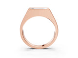 Rose gold Baguette Diamond Geometric Solitaire Ring_3