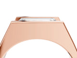 Rose gold Baguette Diamond Geometric Solitaire Ring_4