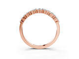 Rose gold Baguette Diamond Half Eternity Ring with Prong Setting_71