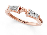 Rose gold Baguette Diamond Open Band with Bar Prong Setting_39