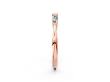 Rose gold Baguette Diamond Open Band with Bar Prong Setting_40