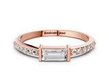 Rose gold Baguette Diamond Pave Band with Bar Prong Setting_23