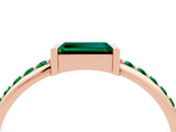 Rose gold Baguette Emerald Pavé Band with Bar Setting_10