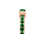 Rose gold Baguette Emerald Pavé Band with Bar Setting_11