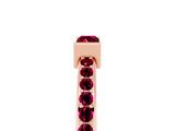 Rose gold Baguette Garnet Pavé Band with Bar Setting_11