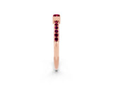 Rose gold Baguette Garnet Pavé Band with Bar Setting_8