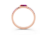 Rose gold Baguette Garnet Pavé Band with Bar Setting_9