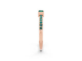 Rose gold Baguette Green Sapphire Pavé Band with Bar Setting_8