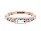 Rose gold Baguette Moissanite Pavé Band with Bar Setting_6