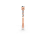 Rose gold Baguette Moissanite Pavé Band with Bar Setting_8