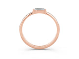 Rose gold Baguette Moissanite Pavé Band with Bar Setting_9