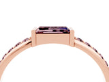 Rose gold Baguette Morganite Pavé Band with Bar Setting_10