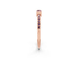 Rose gold Baguette Morganite Pavé Band with Bar Setting_8